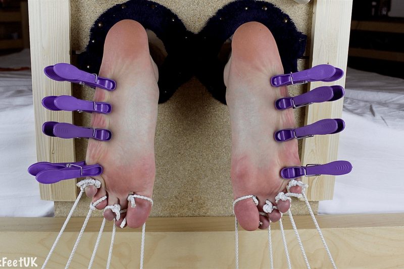 Slim twink feet get tortured